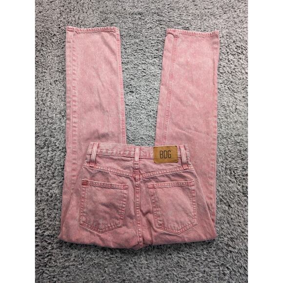 BDG Jeans Womens 24 Pink Normcore Cowboy Jean Distressed Bootcut Y2K High Rise - Picture 1 of 11